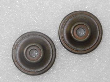 Door handle with Rosettes - 24 cm - Iron - Brown/rust colour