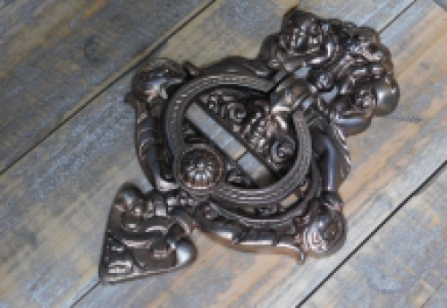 Door knocker, Angel, Antique iron, bronze colour (Copper) | H26.0xB18.5 Cm