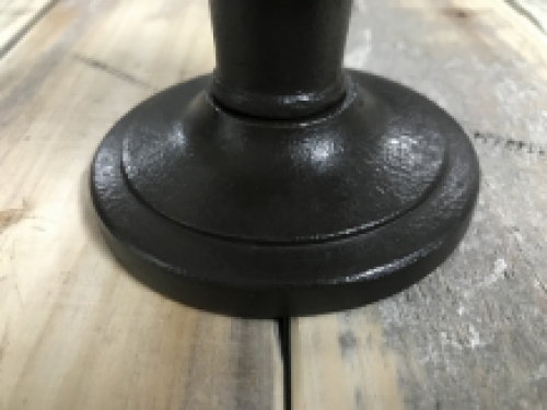 Fixed doorknob with rosette - wrought iron - dark brown 