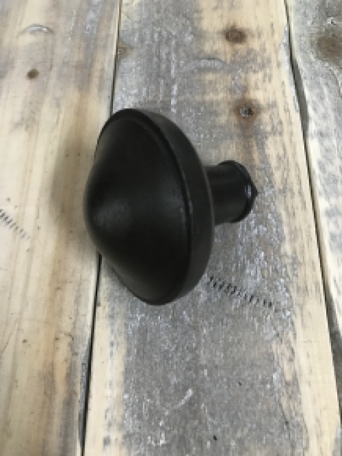 Fixed doorknob with rosette - wrought iron - dark brown 