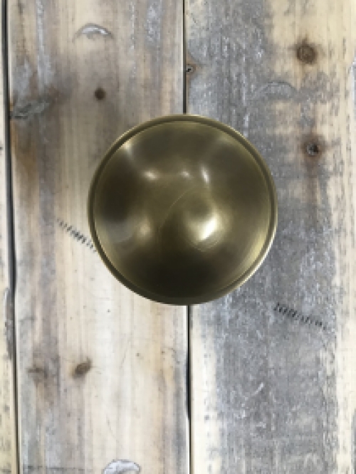 Fixed door knob - patinated brass - including rosette