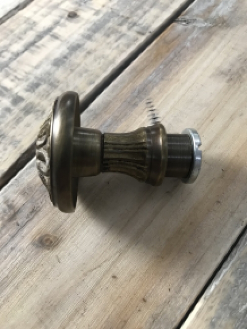 Door knob - patinated brass - fixed knob, not turnable