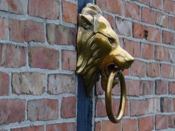 Door knocker lion - alu - gold coloured