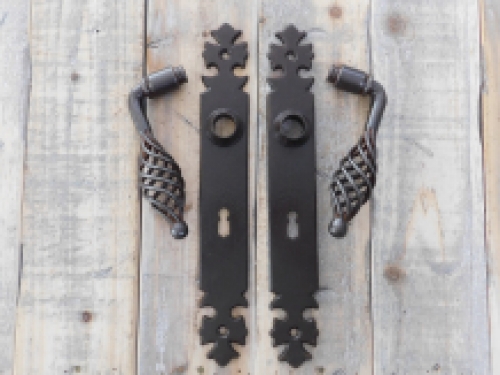 Set of door hardware for room doors - BB72 - from antique iron brown