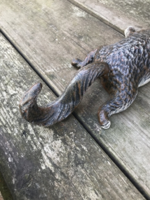 A climbing squirrel, coat rack-made of cast iron, wall decoration