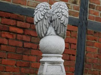 Sitting Angel on Sphere - Full Stone - Angel sculpture