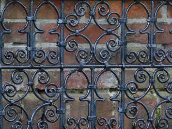 Fence - Grid - Wall ornament - French balcony - 168 cm - Black