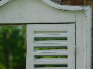 Mirror with window - wooden frame and doors - Old French White