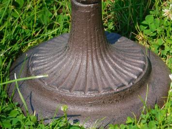 Bird bath with Angel and bird - Cast iron - Brown-Rust