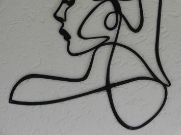 Face of a woman - 50 cm - Outline Wall decoration