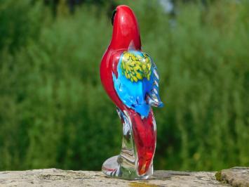 Glass sculpture Parrot - In Colour - Glass sculpture