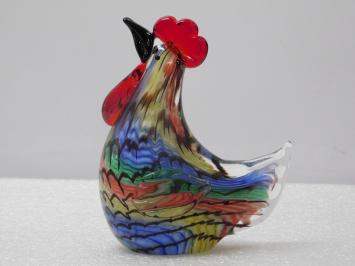 Glass Statue of Rooster - 18 cm