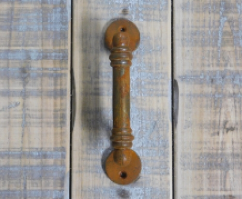 Doorhandle, antique iron handle for doors, cupboards and drawers - rust colour