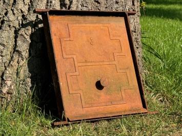 Vintage fireplace flap, fireplace door, antique rustic