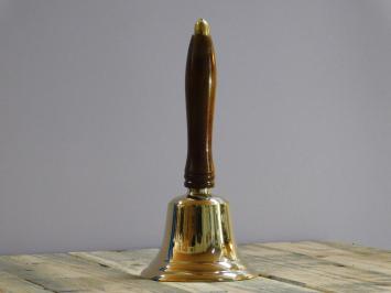 Brass Handbell - Table Bell - with Wooden Handle