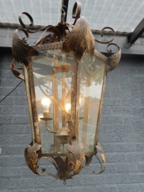 Wonderful antique hefty hanging lantern, great beautiful unique piece!!! UNIQUE SO 1 X!!!