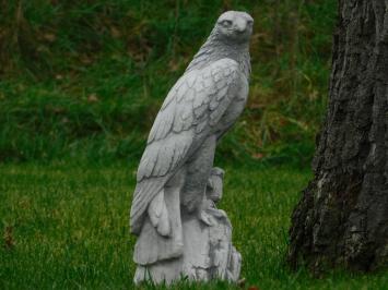 Stone goshawk - White with Grey - Animal sculpture