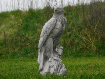 Stone goshawk - White with Grey - Animal sculpture