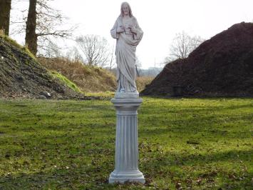 Statue Sacred Heart on Pedestal - 150 cm - Stone