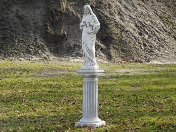 Statue Sacred Heart on Pedestal - 150 cm - Stone