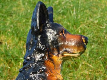 Schäferhund in Farbe - 60 cm - Polystone