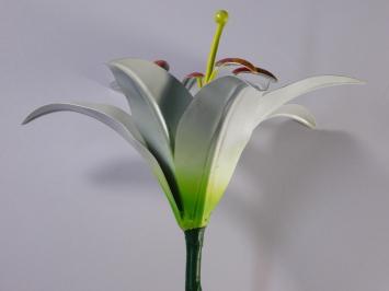 Handmade Lily - White - Metal - Garden Stake - 125 cm