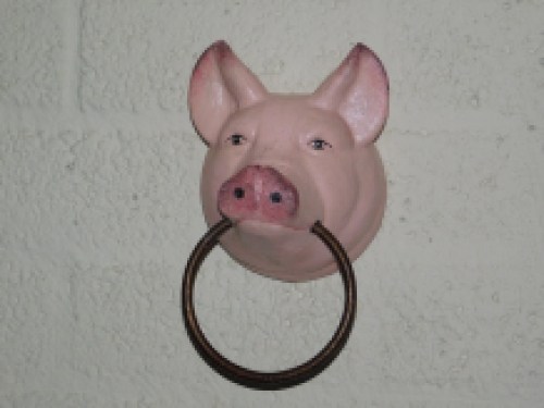 Handtuchring Schweinekopf - Gusseisen