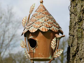 Hanging Birdhouse - 60 cm - Incl. hook - Copper look