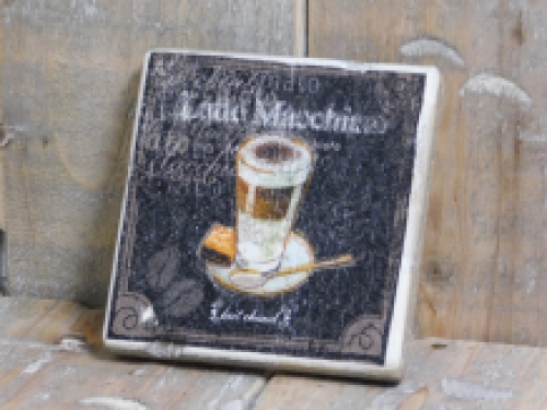 Satz von 4 Untersetzern Old Dutch - ''Latte Macchiato''.