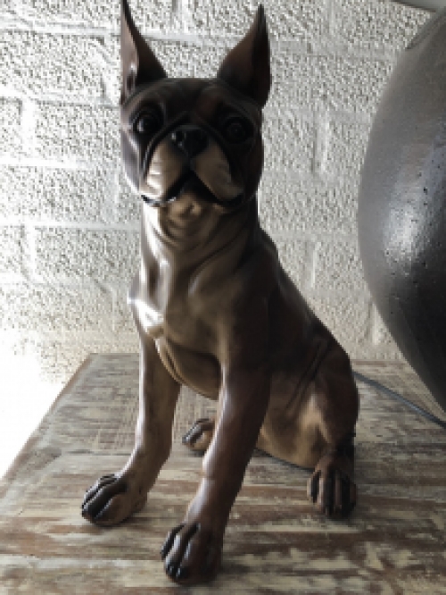 Französische Bulldogge Modell, Craftwood-braun sitzend