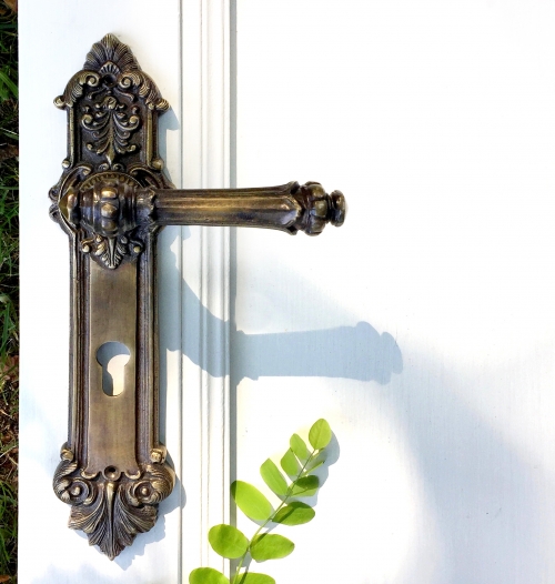 Classic set of door hardware - brass - robust - PZ92