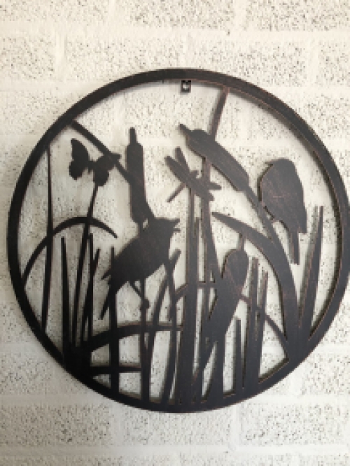 Wall ornament, wall decoration metal round, birds