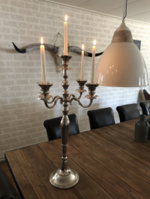 Very large nickel - raw candle candle holder, super beautiful design!!