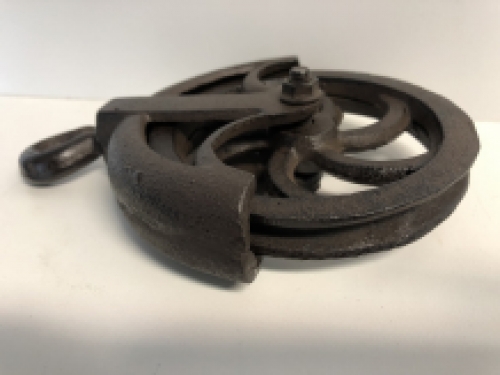 Cast iron Pully wheel, pulley, metal running wheel - pulley, hanger, beautiful.