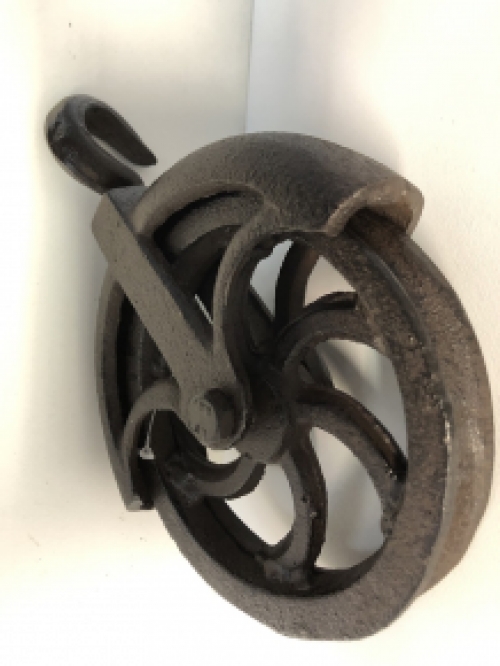 Cast iron Pully wheel, pulley, metal running wheel - pulley, hanger, beautiful.