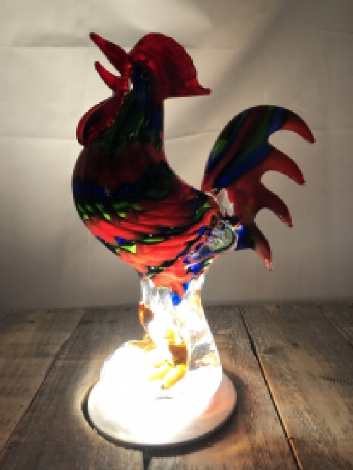 Glass blown rooster, fascinating beautiful craftsmanship!!