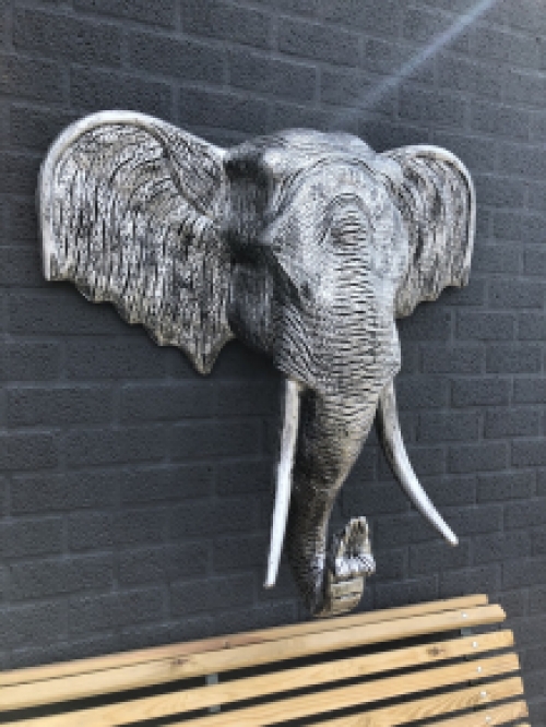 This elephant head is a very large wall ornament, beautifully decorative!!