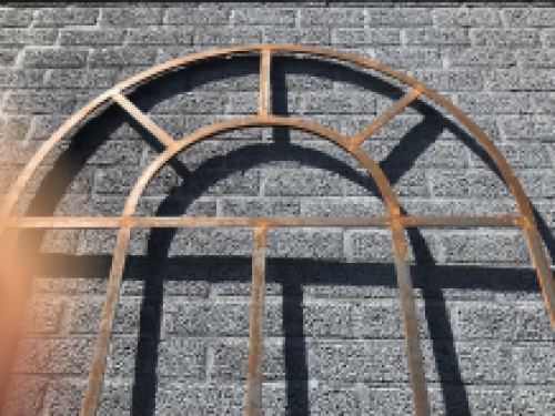 Large stable window, to be built in or as a wall decoration, an exclusive window frame