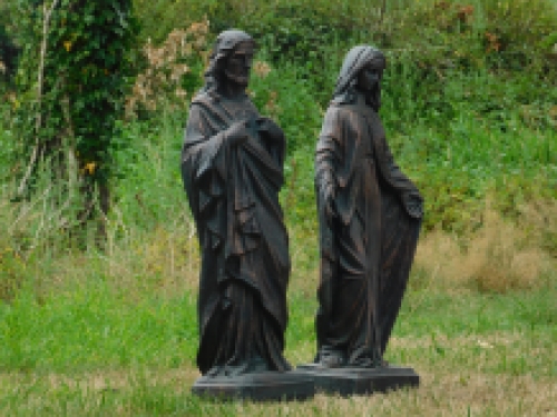 Jesus & Mary - polystone - set of 2 statues