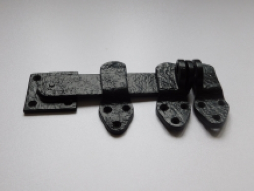 Gate bolt - antique iron, black powder coating