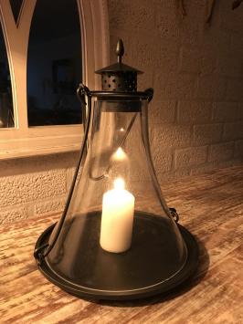 Classic Candle Holder - made of Glass and Metal