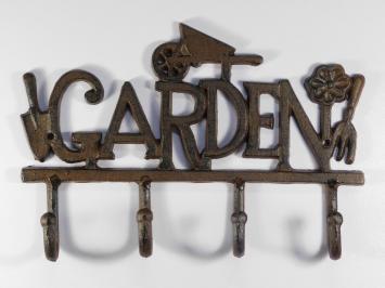 Coat rack GARDEN - 4-Hooks - Cast iron Brown