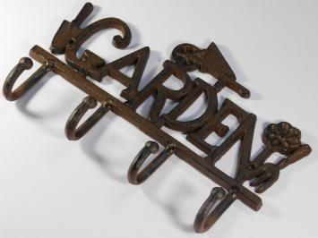 Coat rack GARDEN - 4-Hooks - Cast iron Brown