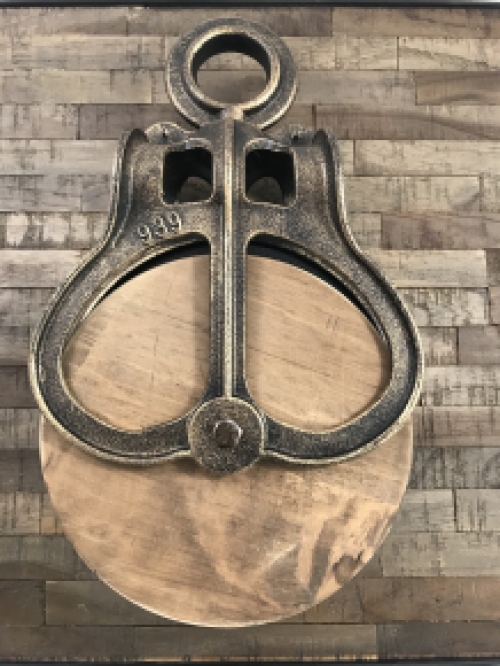 A beautiful pulley, cast iron pully, large