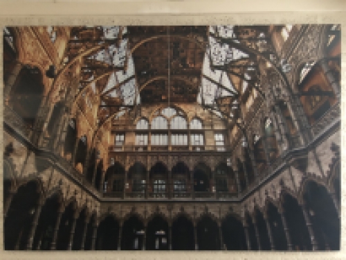 Wonderful piece of art on aluminium, big, the trade fair in Antwerp, fascinating!