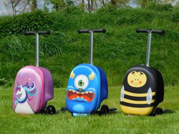 Children's Suitcase with Step - Monster - Incl. Neck pillow