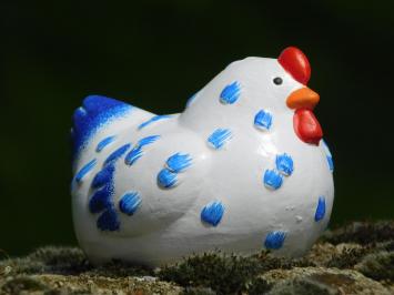 Rooster and Hen - hand-painted - ceramic