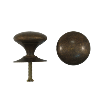 Hollow Knob + Rosette - 31 mm - Ant. Brass