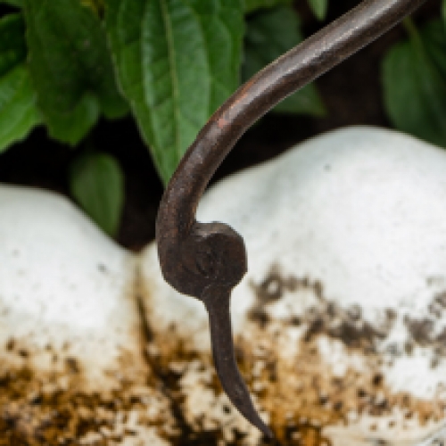 Vogel Figuur, metalen figuur kraanvogel - 39 cm x 36 cm