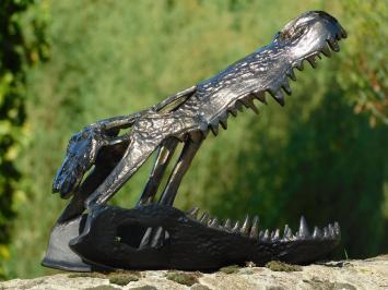 Sculpture crocodile head - Aluminium - Abstract